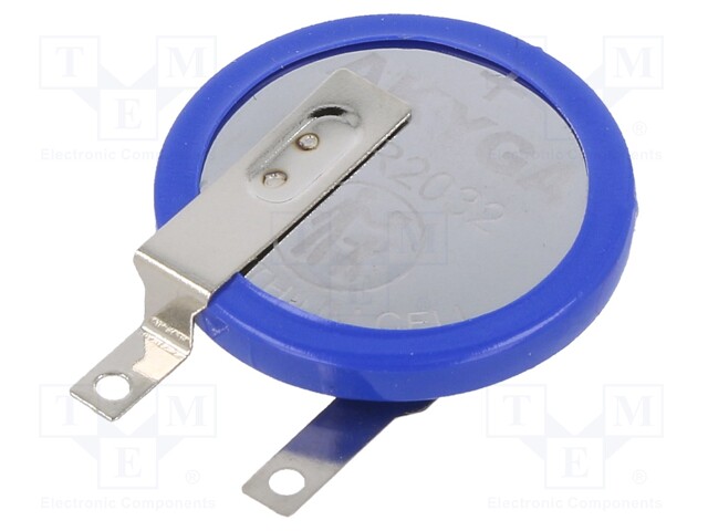 Battery: lithium; 3V; CR2032,coin; soldering lugs; Ø20x3.2mm