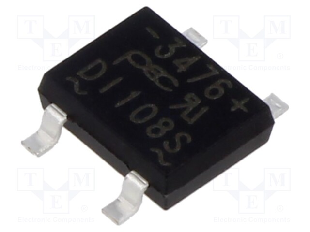 Bridge rectifier: single-phase; Urmax: 800V; If: 1A; Ifsm: 30A; SMT
