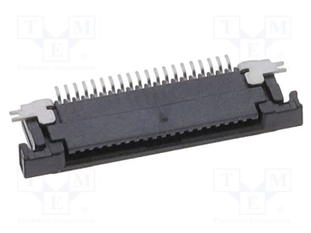 FFC / FPC Board Connector, 0.5 mm, 20 Contacts, Receptacle, FCI 58EF SFV-R Series, Surface Mount