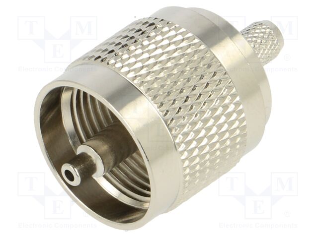 Connector: UHF (SO-239); plug; male; straight; soldering,crimped