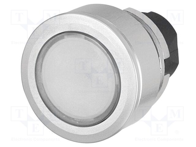 Switch: push-button; 30mm; Stabl.pos: 1; white; IP65; witout symbol