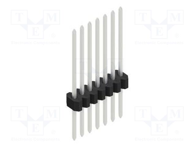 Connector: pin strips; pin header; male; PIN: 7; 1.27mm; THT; 1x7
