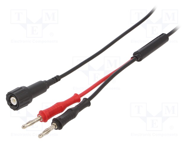 Test lead; 70VDC; 3A; BNC plug,banana plug 4mm x2; Len: 1m; Z: 50Ω