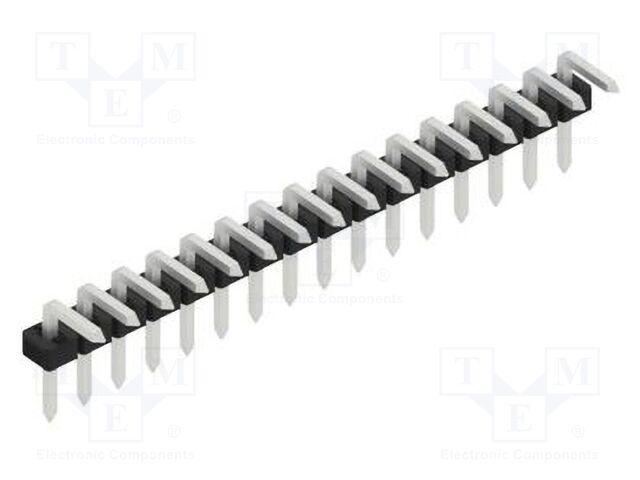 Connector: pin strips; pin header; male; PIN: 16; 2mm; THT; 1x16