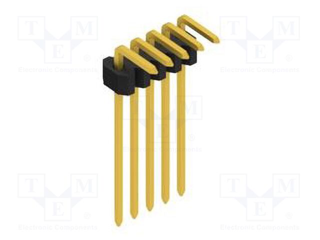 Connector: pin strips; pin header; male; PIN: 5; 1.27mm; THT; 1x5