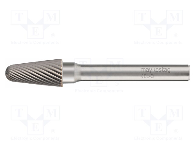 Rotary burr; Ø: 6mm; L: 50mm; metal; Working part len: 20mm; rod 6mm