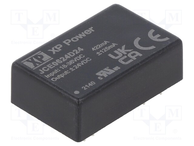Converter: DC/DC; 6W; Uout: 24VDC; Uout2: -24VDC; OUT: 2
