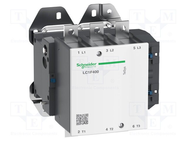Contactor: 3-pole; NO x3; 220VAC; 400A; DIN; TeSys F; -5÷55°C; 1kV