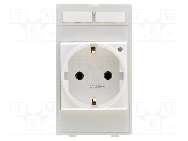 Plug socket module Germany w. LED (VDE)