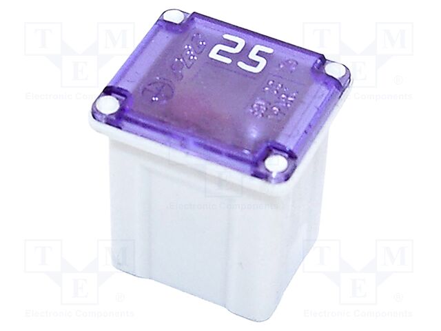 Fuse: fuse; 25A; 58VDC; automotive; 14.1mm; 14.1x12x15.9mm