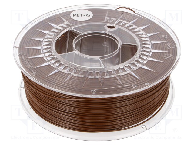 Filament: PET-G; 1.75mm; brown; 220÷250°C; 1kg