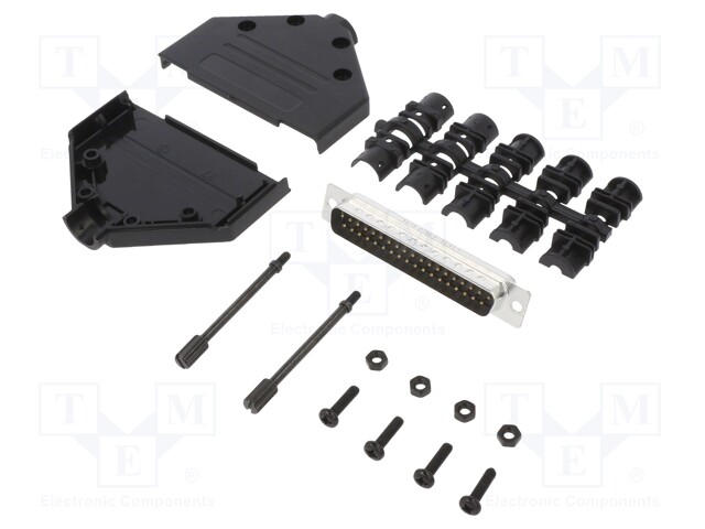 D-Sub; PIN: 37; male; unshielded; straight; soldering; for cable