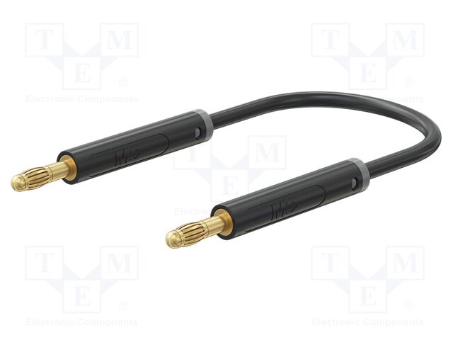 Test lead; 60VDC; 30VAC; 19A; banana plug 4mm,both sides; Len: 2m