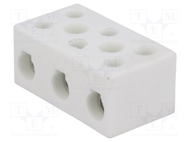 Terminal block; screw terminal; ways: 3; 16mm2; terminals: 6; 450V