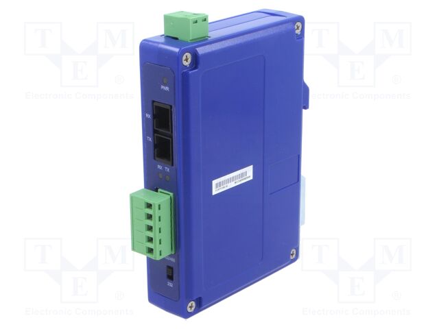 Converter; RS232/RS422/RS485/single-mode fiber; 10÷48VDC; IP30