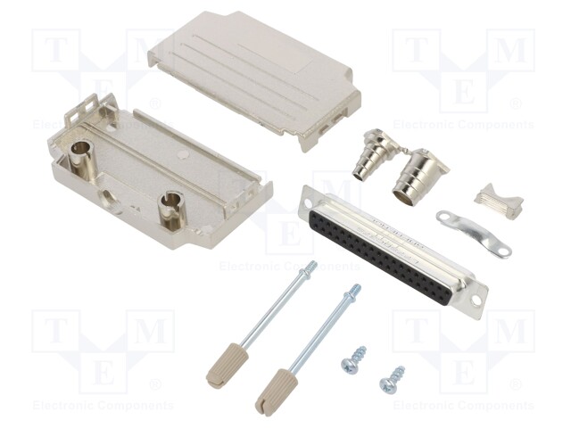 D-Sub; PIN: 37; female; shielded,metalized; straight; soldering