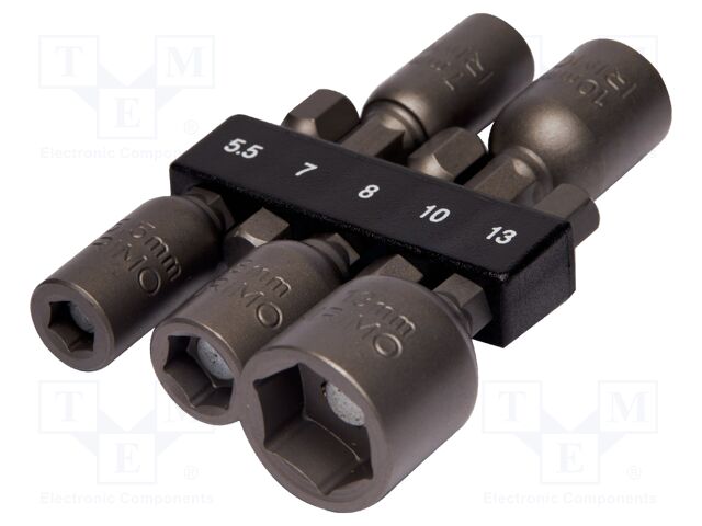 Kit: screwdriver bits; hex socket; Mounting: 1/4" (E6,3mm); 5pcs.