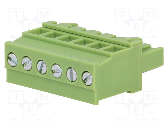 Pluggable terminal block; 5mm; ways: 6; angled 90°; plug; female
