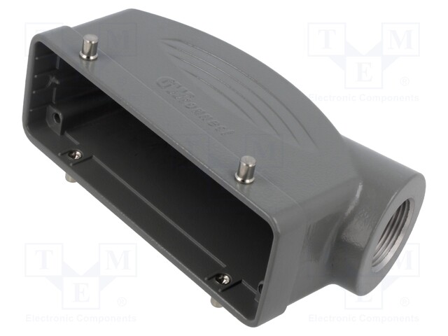 Enclosure: for HDC connectors; size 24B; for cable; angled; metal