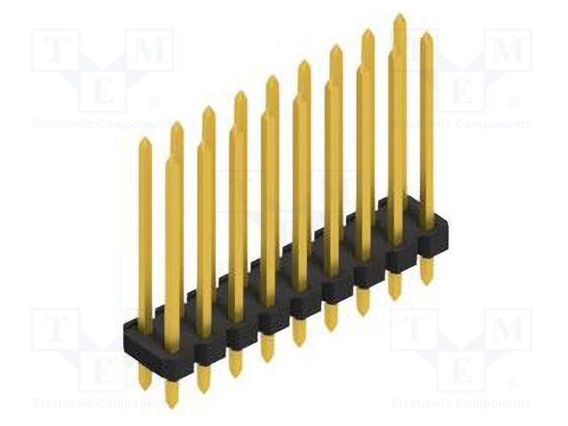 Connector: pin strips; pin header; male; PIN: 18; 2.54mm; THT; 2x9