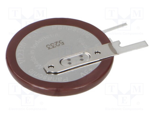 Re-battery: Li; VL2330; 3V; 50mAh; Leads: 2pin; Ø23x3.65mm; -20÷60°C