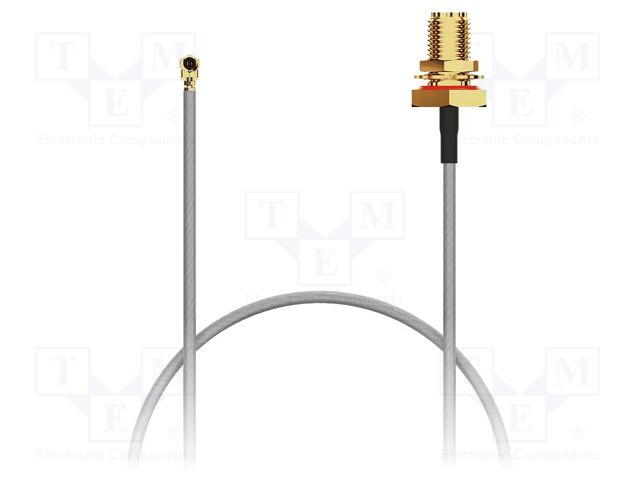 Cable; IPEX MHF,RP-SMA female; black; -40÷90°C; 0÷3GHz; 100mm; 50Ω