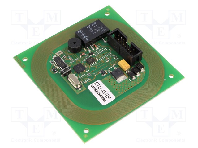 RFID reader; antenna,built-in relay; 79.5x79.5x12mm; GPIO,RS485