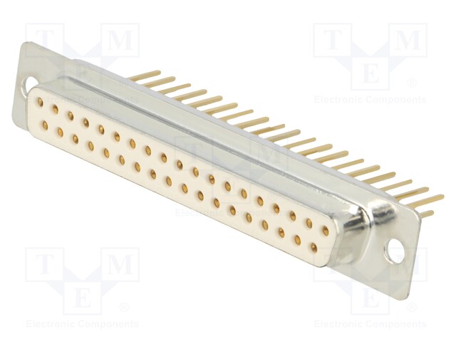 D-Sub; PIN: 37; socket; female; on PCBs; angled; THT