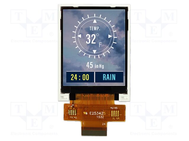 Display: TFT; 128x160; Illumin: LED; Window dimensions: 29x36mm