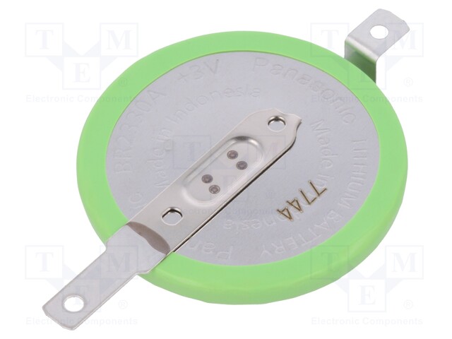 Battery: lithium; 3V; BR2330,coin; Ø23x3mm; 255mAh