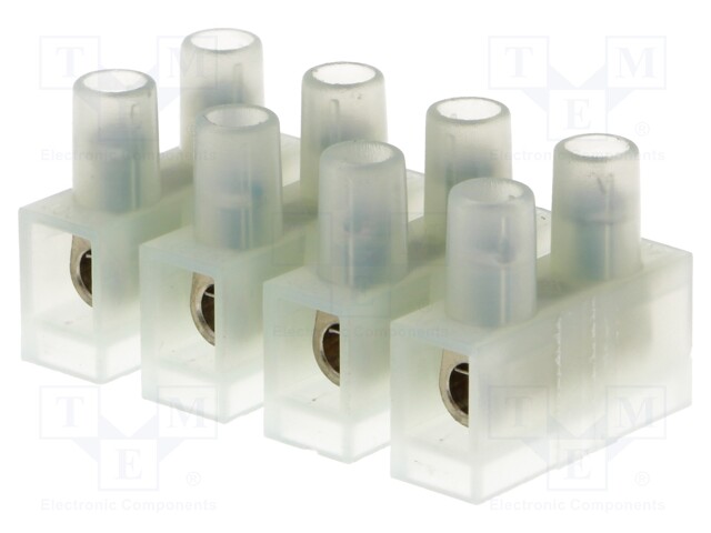 Terminal block; screw terminal; ways: 4; 4mm2; terminals: 8; 400V