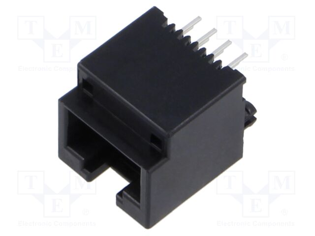 Socket; RJ45; PIN: 8; Layout: 8p8c; THT; straight