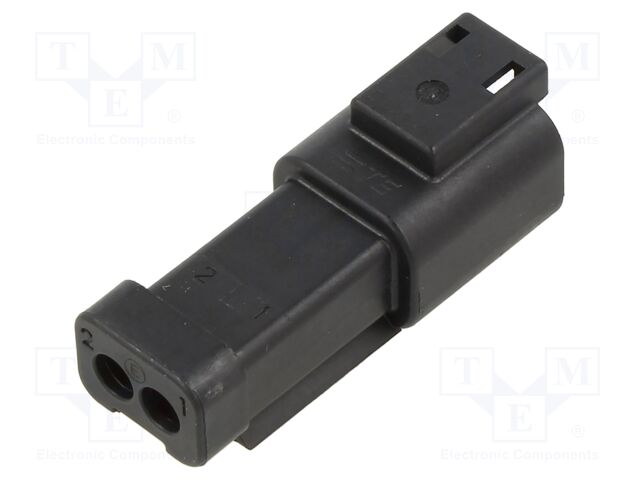 Connector: wire-wire; DT; plug; male; PIN: 2; IP68; Locking: latch