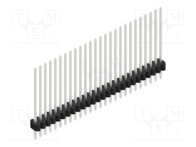 Connector: pin strips; pin header; male; PIN: 26; 1.27mm; THT; 1x26