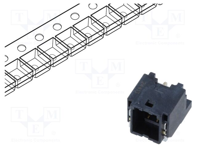 Connector: wire-board; DF51K; horizontal; male; on PCBs; socket