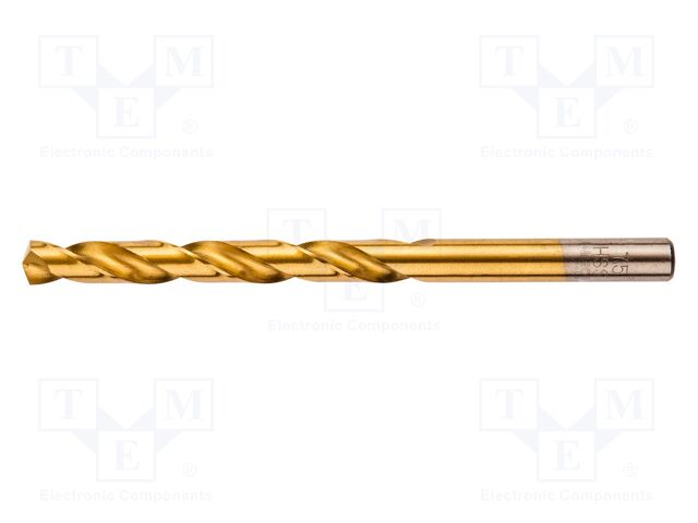 Drill bit; for metal; Ø: 7.5mm; L: 109mm; high speed steel HSS-TIN