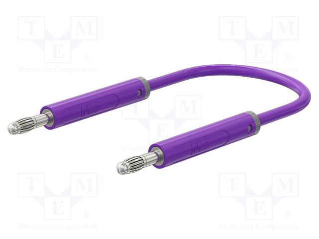 Test lead; 60VDC; 30VAC; 19A; banana plug 4mm,both sides; Len: 1m