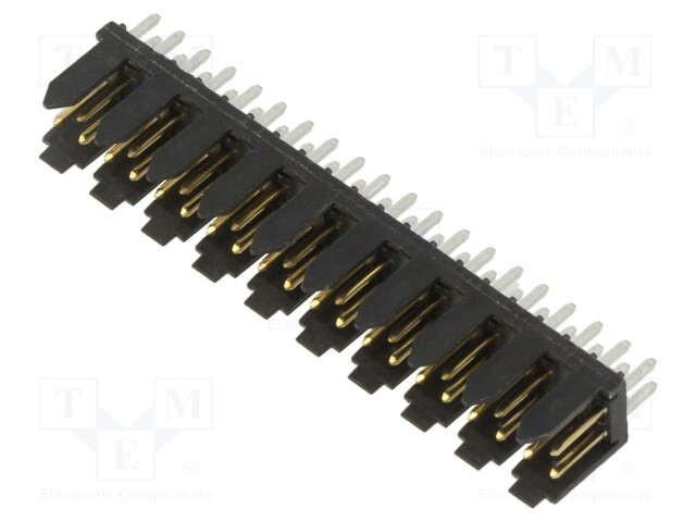 Socket; wire-board; male; DUBOX; 2.54mm; PIN: 4; THT; 3A; gold-plated