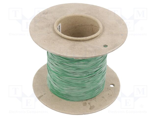 Insulating tube; Mat: silicone; green; Øint: 0.3mm