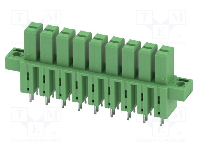 PCB headers, nominal cross section: 6 mm?, color: green, nom