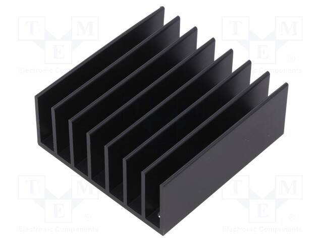 Heatsink: extruded; grilled; TO218,TO220; black; L: 61mm; W: 57.9mm