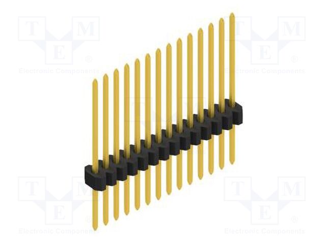 Connector: pin strips; pin header; male; PIN: 14; 1.27mm; THT; 1x14