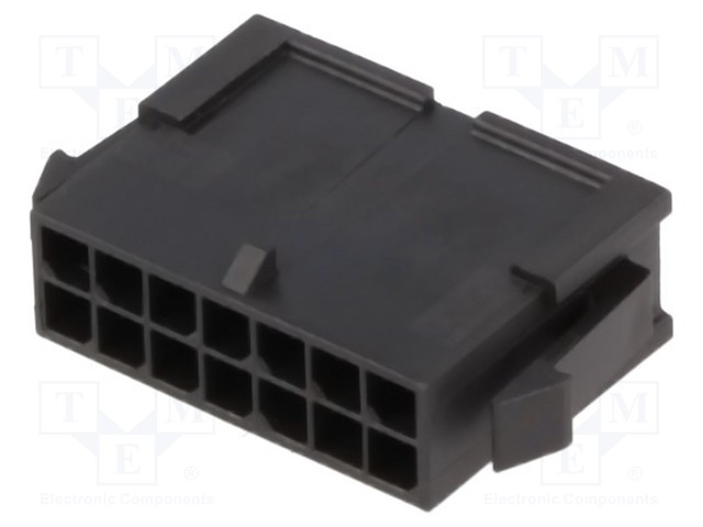 Plug; wire-wire; male; Micro-Fit 3.0; 3mm; PIN: 14; w/o contacts