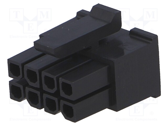 Plug; wire-board; female; Micro-Fit 3.0; 3mm; PIN: 8; w/o contacts