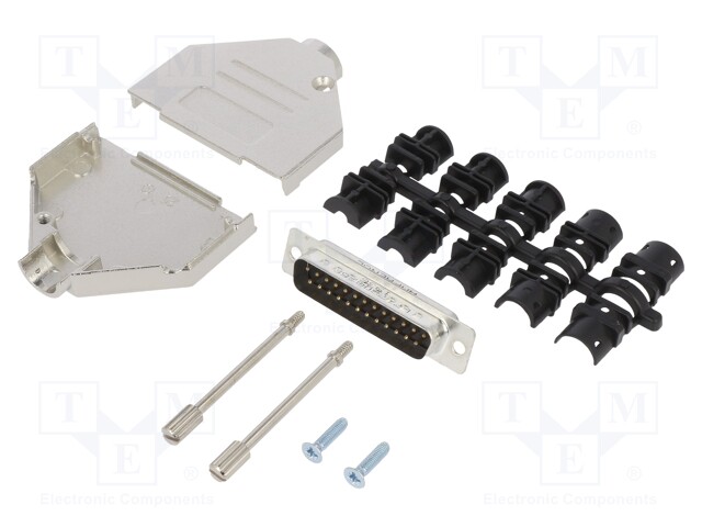 D-Sub; PIN: 25; male; shielded; straight; soldering; for cable