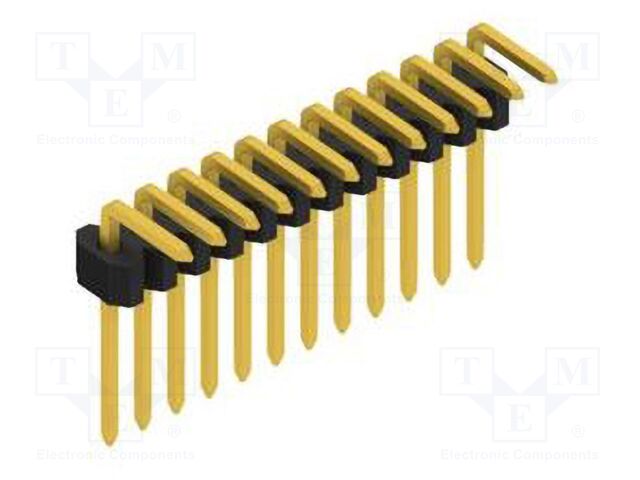 Connector: pin strips; pin header; male; PIN: 12; 1.27mm; THT; 1x12