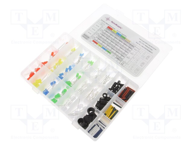Kit: LED; 3mm,5mm,8mm; 150÷400mcd; 400÷1560mcd; 100÷300mcd; 9V