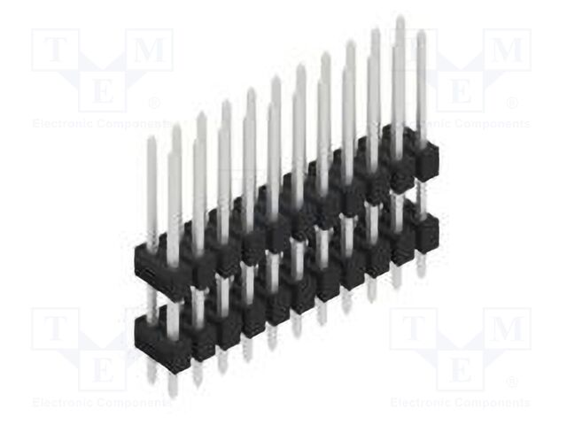 Connector: pin strips; pin header; male; PIN: 22; 2.54mm; THT; 2x11