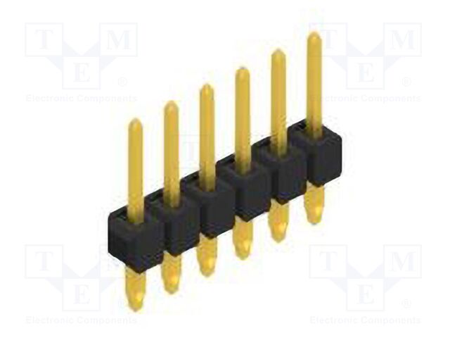 Connector: pin strips; pin header; male; PIN: 6; 2.54mm; THT; 1x6