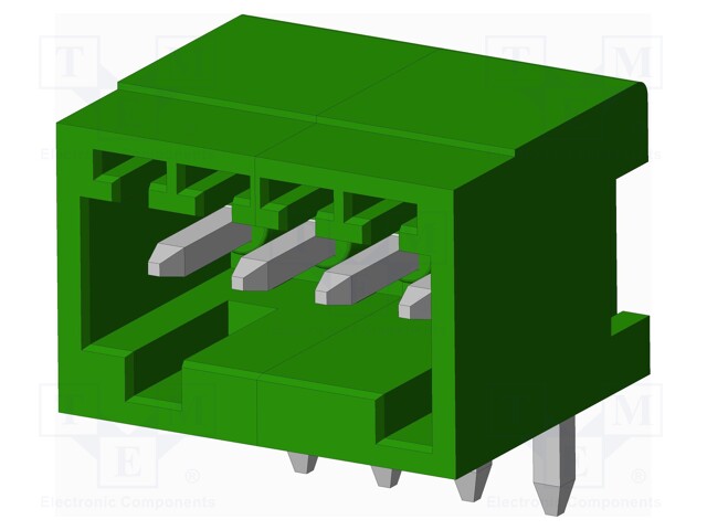 Connector: pluggable terminal block; socket; male; angled; THT